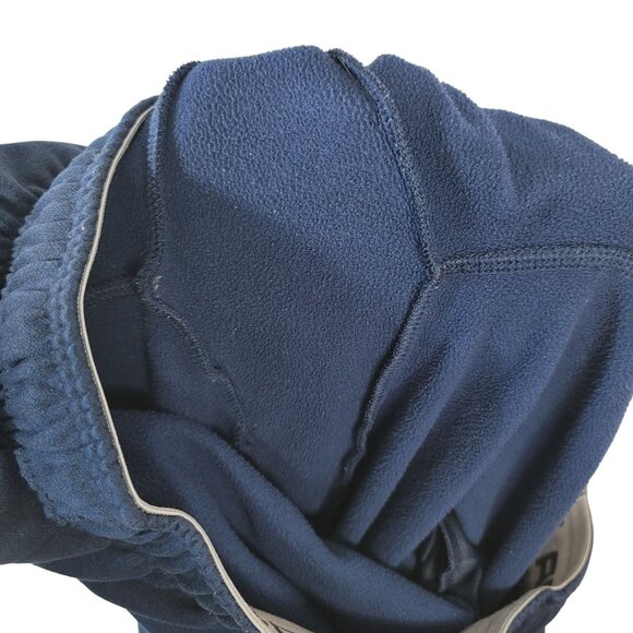 AND1 Mens Track Pants Blue Medium Cinch Fleece Pull On Drawstring Zip Pocket - Picture 6 of 11